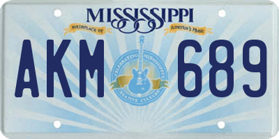MS license plate AKM689