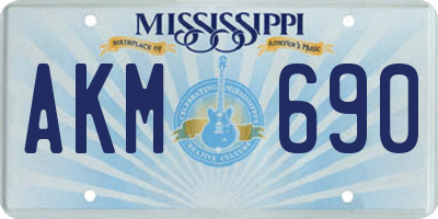 MS license plate AKM690