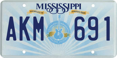 MS license plate AKM691
