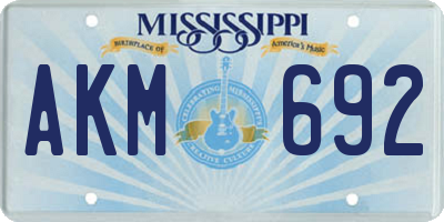 MS license plate AKM692