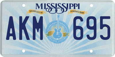 MS license plate AKM695