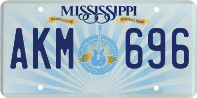 MS license plate AKM696