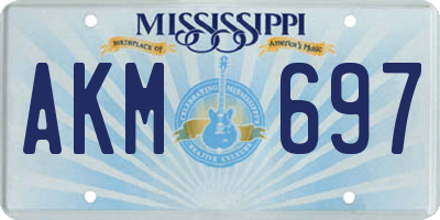 MS license plate AKM697