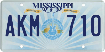 MS license plate AKM710