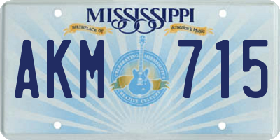 MS license plate AKM715