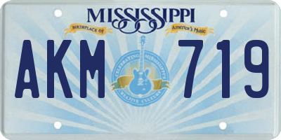 MS license plate AKM719