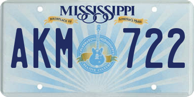 MS license plate AKM722