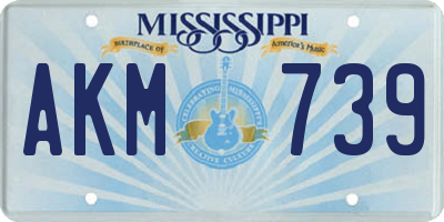 MS license plate AKM739