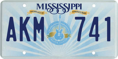 MS license plate AKM741