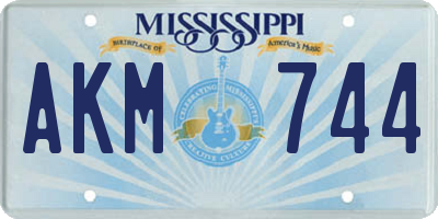 MS license plate AKM744