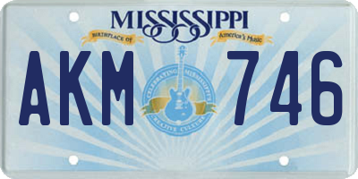 MS license plate AKM746