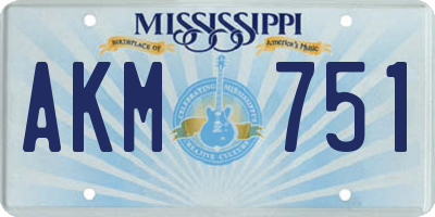 MS license plate AKM751