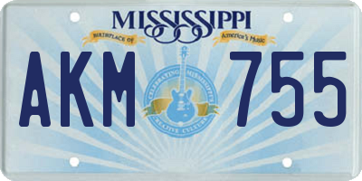 MS license plate AKM755