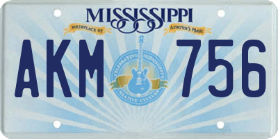 MS license plate AKM756