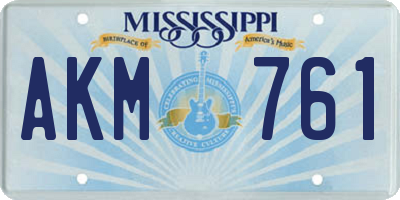 MS license plate AKM761