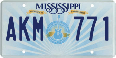MS license plate AKM771