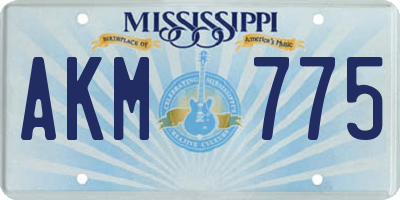 MS license plate AKM775