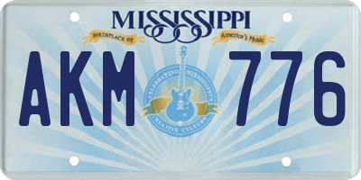MS license plate AKM776