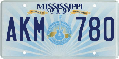 MS license plate AKM780