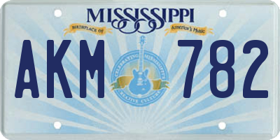 MS license plate AKM782