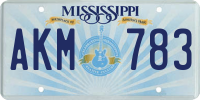 MS license plate AKM783