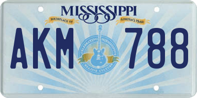 MS license plate AKM788