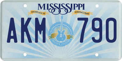 MS license plate AKM790