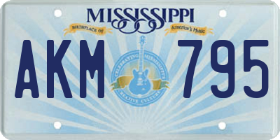 MS license plate AKM795
