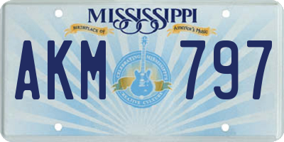 MS license plate AKM797