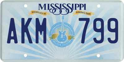 MS license plate AKM799