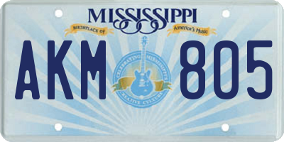 MS license plate AKM805