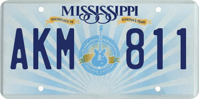 MS license plate AKM811