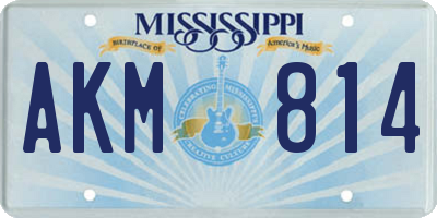 MS license plate AKM814