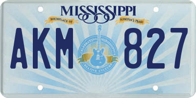 MS license plate AKM827