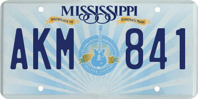 MS license plate AKM841