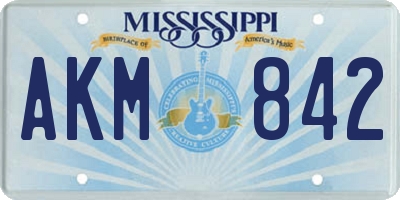 MS license plate AKM842