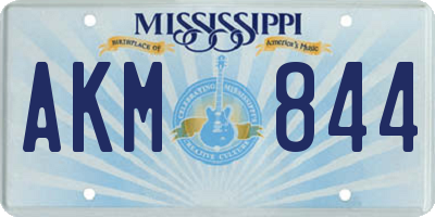 MS license plate AKM844