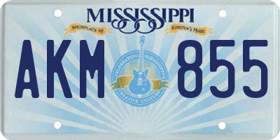 MS license plate AKM855