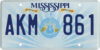 MS license plate AKM861