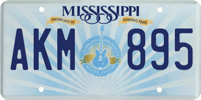 MS license plate AKM895