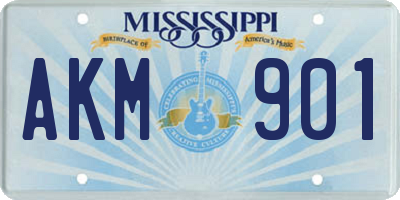 MS license plate AKM901