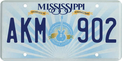 MS license plate AKM902