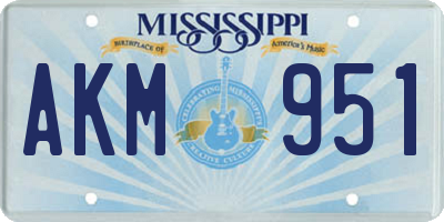 MS license plate AKM951