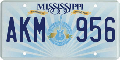 MS license plate AKM956