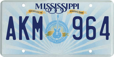 MS license plate AKM964