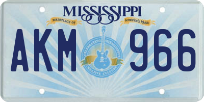 MS license plate AKM966