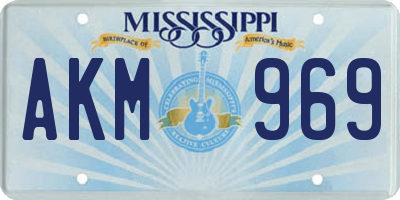 MS license plate AKM969