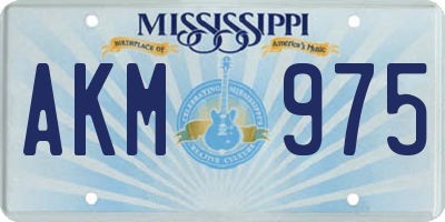 MS license plate AKM975