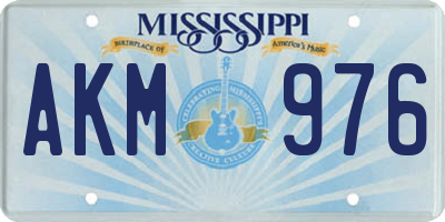 MS license plate AKM976