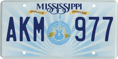 MS license plate AKM977